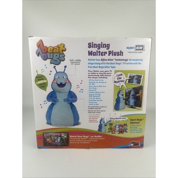 Netflix Beat Bugs Singing Plush 12" Walter Figure Sings Beatles Inspired New - Picture 6 of 7